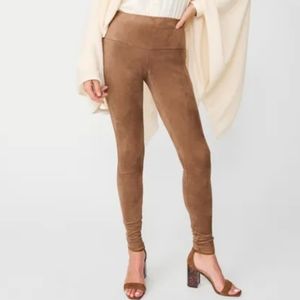 J. McLaughlin Lori Faux Suede Leggings (in Forest Green)